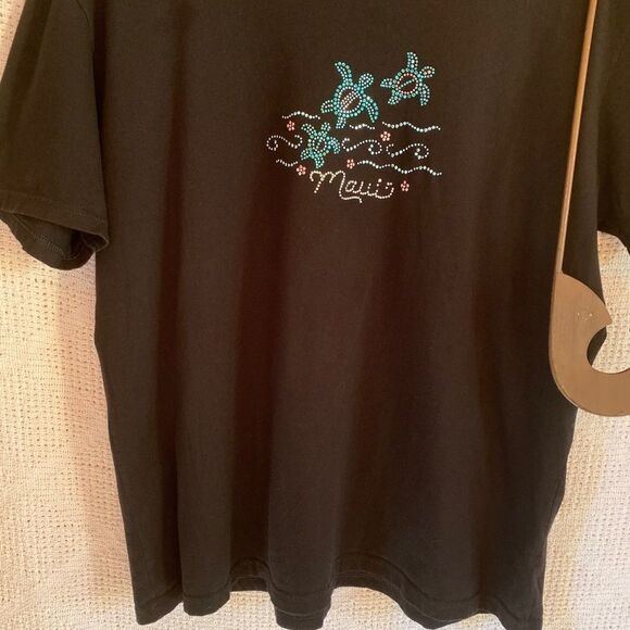 Anvil "Maui" Cotton T-Shirt Black XL - Picture 4 of 10